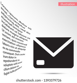 Vector icon mail 10 EPS . Lorem Ipsum Illustration design