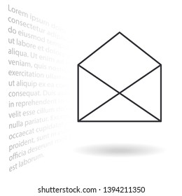 Vector icon mail 10 EPS . Lorem Ipsum Illustration design