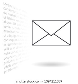 Vector icon mail 10 EPS . Lorem Ipsum Illustration design