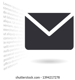 Vector icon mail 10 EPS . Lorem Ipsum Illustration design
