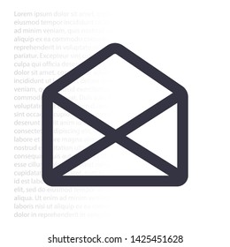 Vector icon mail 10 EPS . Lorem Ipsum Illustration design