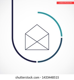 Vector icon mail 10 EPS . Lorem Ipsum Illustration design