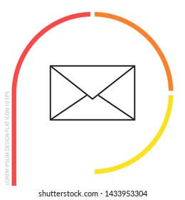 Vector icon mail 10 EPS . Lorem Ipsum Illustration design