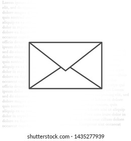 Vector icon mail 10 EPS . Lorem Ipsum Illustration design