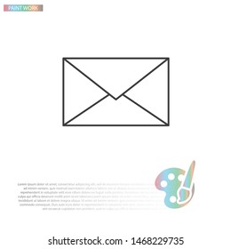 Vector icon mail 10 EPS . Lorem Ipsum Illustration design