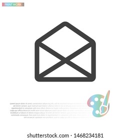 Vector icon mail 10 EPS . Lorem Ipsum Illustration design