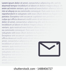 Vector icon mail 10 EPS . Lorem Ipsum Illustration design