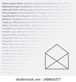 Vector icon mail 10 EPS . Lorem Ipsum Illustration design