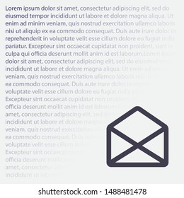 Vector icon mail 10 EPS . Lorem Ipsum Illustration design