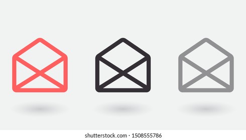 Vector icon mail 10 EPS . Lorem Ipsum Illustration design