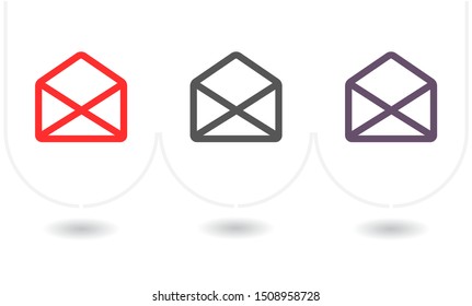 Vector icon mail 10 EPS . Lorem Ipsum Illustration design
