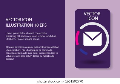 Vector icon mail 10 EPS . Lorem Ipsum Illustration design