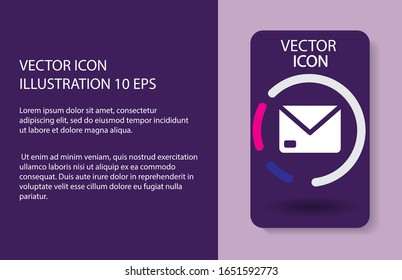 Vector icon mail 10 EPS . Lorem Ipsum Illustration design