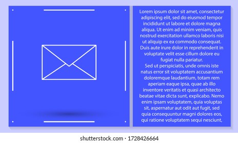 Vector icon mail 10 EPS . Lorem Ipsum Illustration design