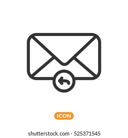 Vector Icon of Mail. Forward Mail Icon.