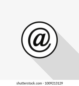 vector icon Mail with a long shadow