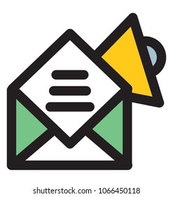 
Vector icon of mail marketing
