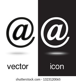 vector icon Mail on black and white background