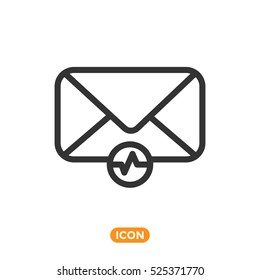 Vector Icon of Mail. Mail Puls Icon. 