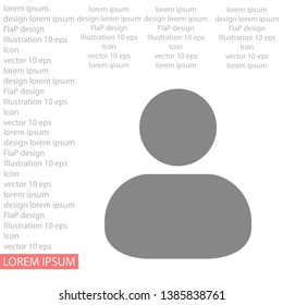 Vector icon man 10 EPS . Lorem Ipsum Illustration design