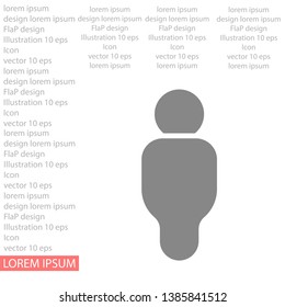 Vector icon man 10 EPS . Lorem Ipsum Illustration design