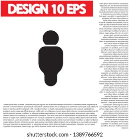 Vector icon man 10 EPS . Lorem Ipsum Illustration design