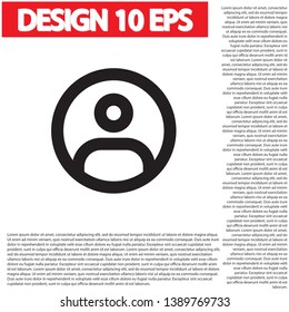 Vector icon man 10 EPS . Lorem Ipsum Illustration design