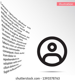 Vector icon man 10 EPS . Lorem Ipsum Illustration design