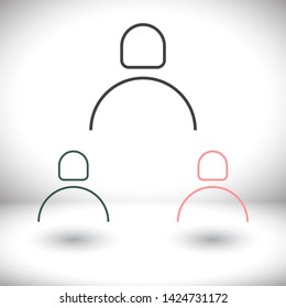 Vector icon man 10 EPS . Lorem Ipsum Illustration design