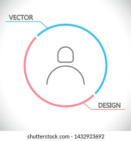 Vector icon man 10 EPS . Lorem Ipsum Illustration design