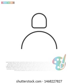 Vector icon man 10 EPS . Lorem Ipsum Illustration design