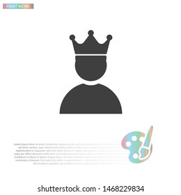 Vector icon man 10 EPS . Lorem Ipsum Illustration design