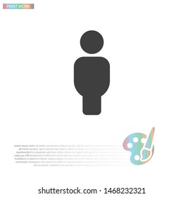 Vector icon man 10 EPS . Lorem Ipsum Illustration design