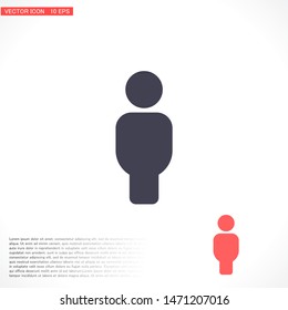 Vector icon man 10 EPS . Lorem Ipsum Illustration design