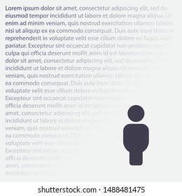Vector icon man 10 EPS . Lorem Ipsum Illustration design