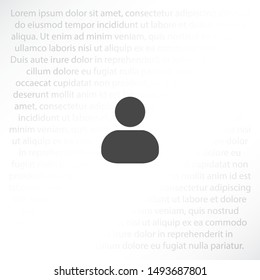 Vector icon man 10 EPS . Lorem Ipsum Illustration design