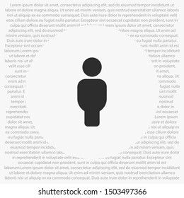 Vector icon man 10 EPS . Lorem Ipsum Illustration design