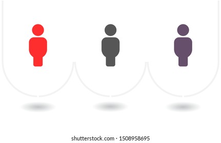 Vector icon man 10 EPS . Lorem Ipsum Illustration design