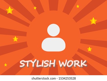 Vector icon man 10 EPS . Lorem Ipsum Illustration design