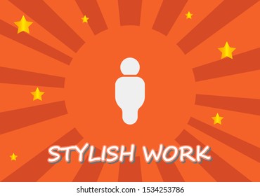 Vector icon man 10 EPS . Lorem Ipsum Illustration design