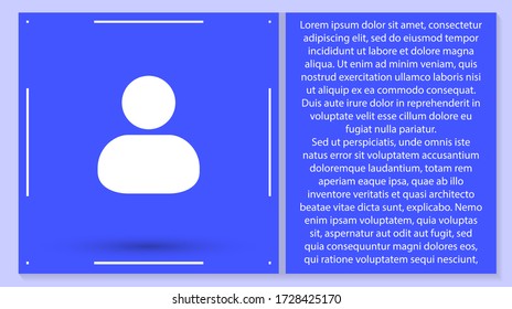 Vector icon man 10 EPS . Lorem Ipsum Illustration design