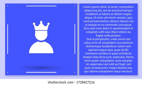 Vector icon man 10 EPS . Lorem Ipsum Illustration design