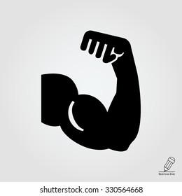 Vector Icon Man Arm Silhouette Showing Stock Vector (Royalty Free ...