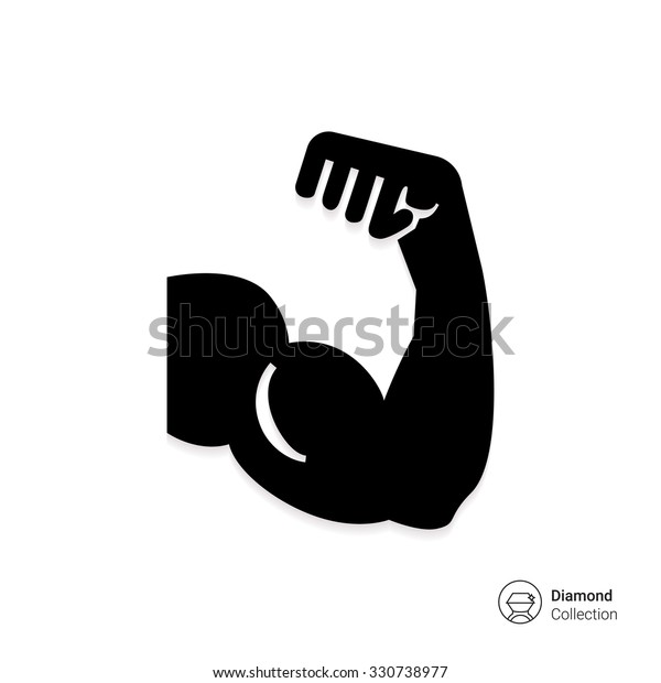 Vector Icon Man Arm Silhouette Showing Stock Vector (Royalty Free ...