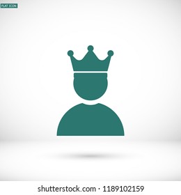 Vector icon man crown 10 EPS