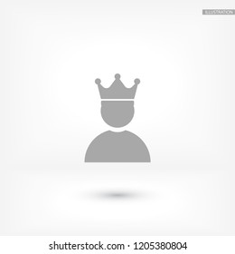 Vector icon man crown 10 EPS