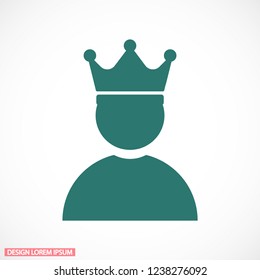 Vector icon man crown 10 EPS