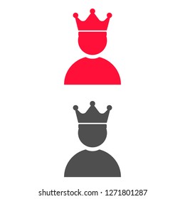 Vector icon man crown