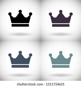 Vector icon man crown 10 EPS