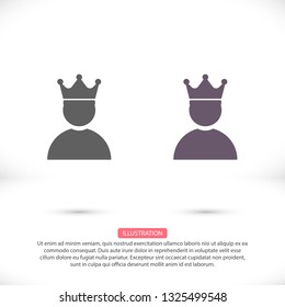 Vector icon man crown